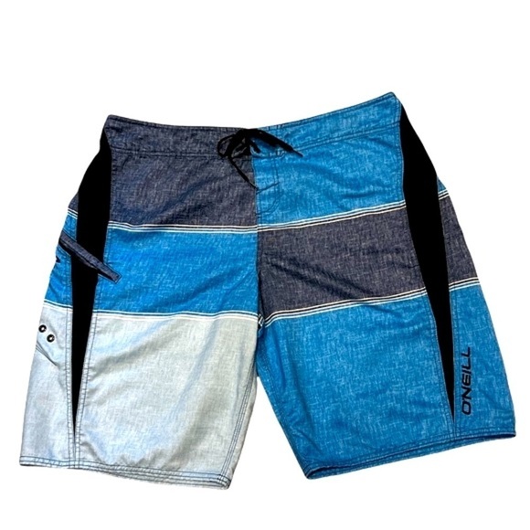 O’Neill Mens Color block Blue Size 38 Swim Board shorts - Picture 1 of 6